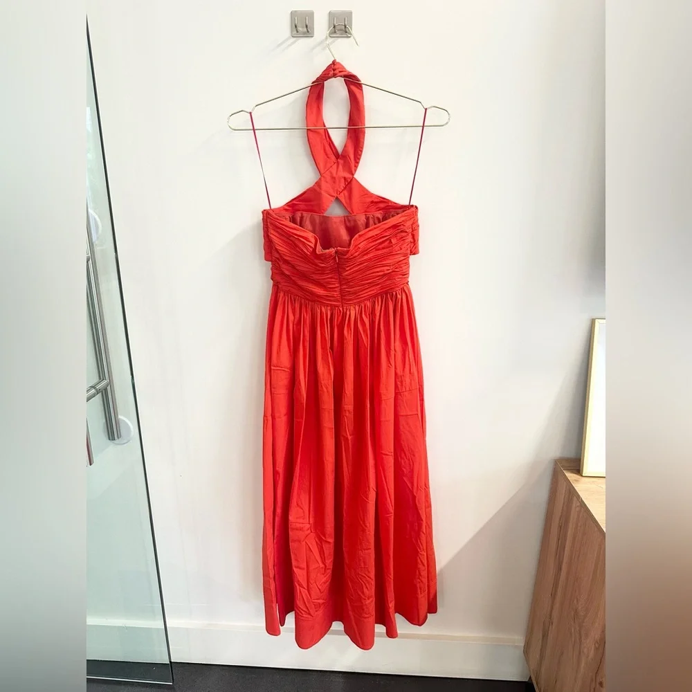 Cinq a Sept Red Halter Maxi Dress - Picture 5 of 6